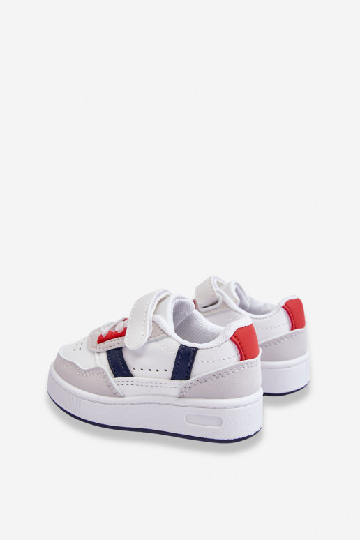 Calçado desportivo infantil do modelo clássico na cor branco-vermelho Marlin
