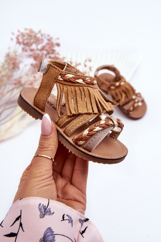 Sandálias infantis na cor marrom Missy