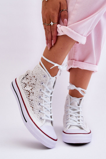 Sapatos casuais Cornella com motivos de renda