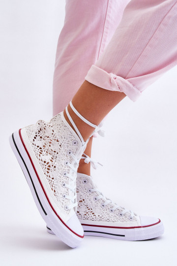 Sapatos casuais Cornella com motivos de renda 2