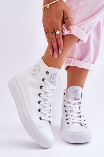 sapatos de lazer com sola Big Star LL274A183 cor branca