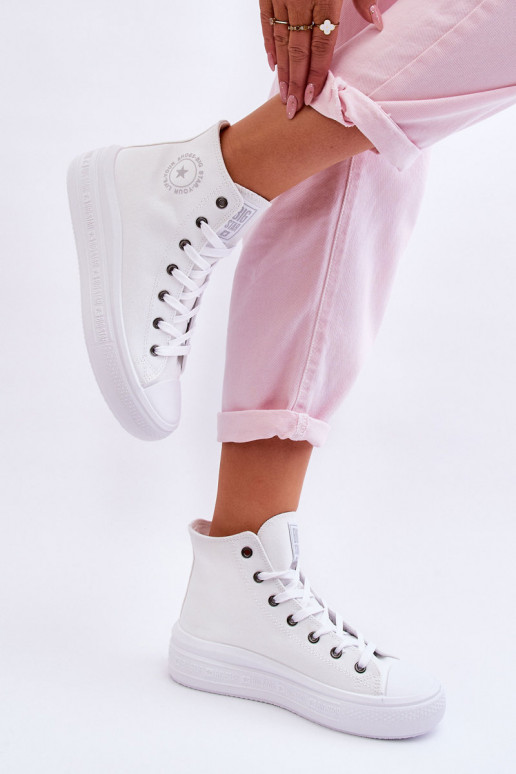 sapatos de lazer com sola Big Star LL274A183 cor branca