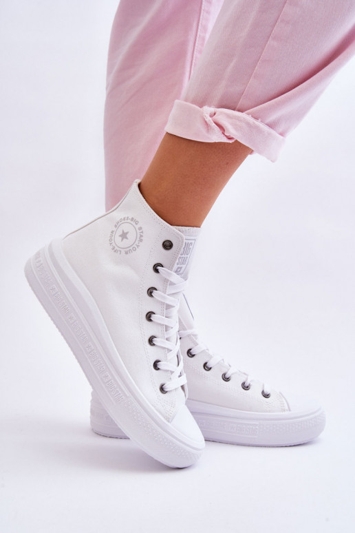 sapatos de lazer com sola Big Star LL274A183 cor branca