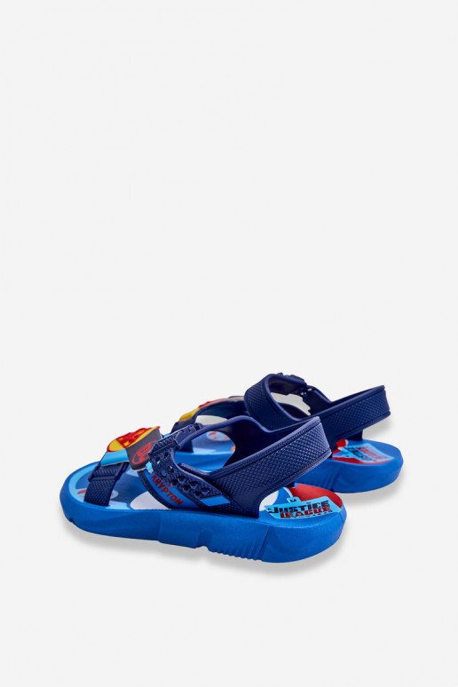 Sandálias infantis Superman Grendene Kids JJ385050 cor azul