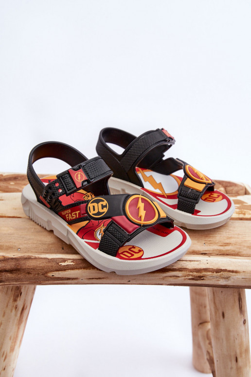 Sandálias infantis Flash Grendene Kids JJ385051 cor vermelha