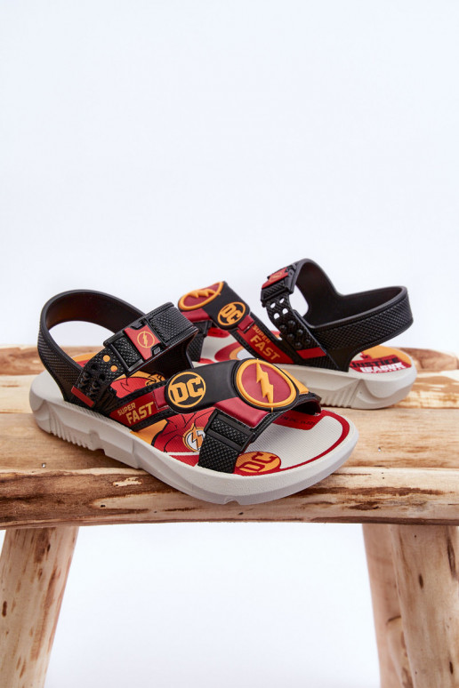 Sandálias infantis Flash Grendene Kids JJ385051 cor vermelha