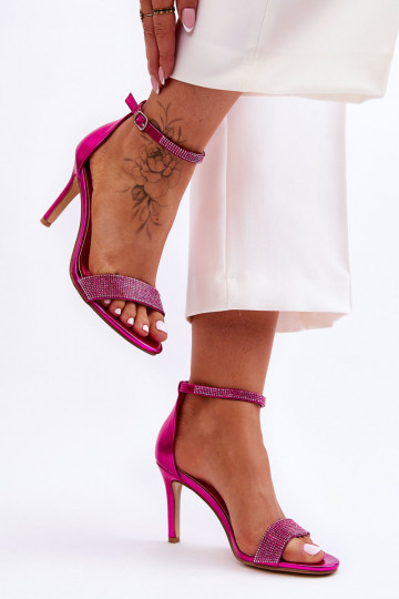 Sapatos com salto fino na cor rosa Perfecto 2