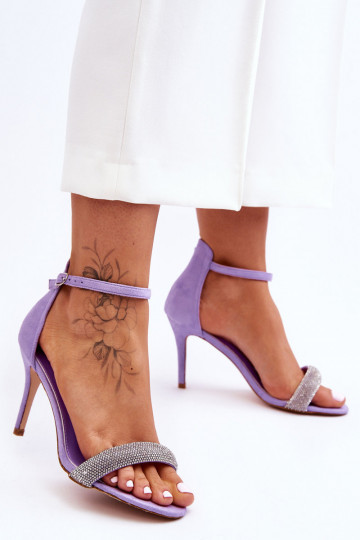 Sapatos de salto em camurça Purple Moments
