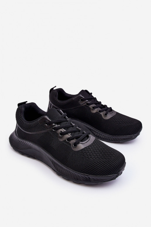 Modelo clássico Calçado estilo desportivo com atacadores na cor preta Jasper