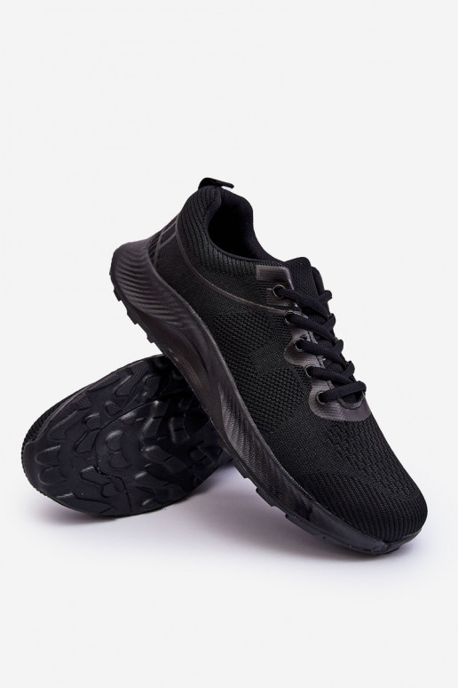 Modelo clássico Calçado estilo desportivo com atacadores na cor preta Jasper