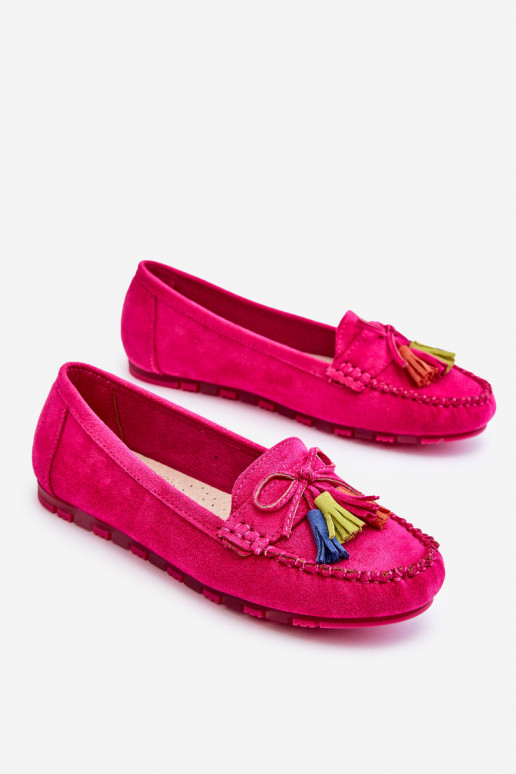Mocassins de camurça com borlas em Dorine rosa Mocassins de camurça com borlas em Dorine rosa