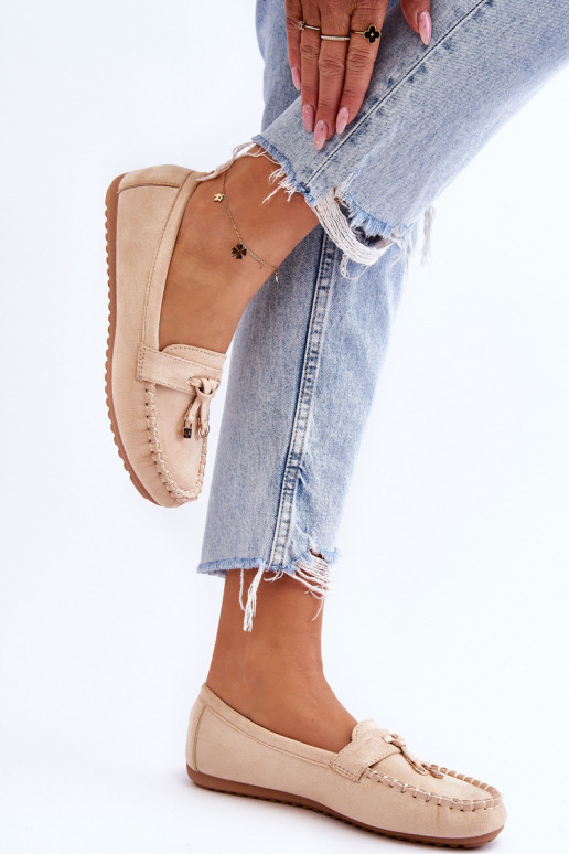 Mocassins clássicos de camurça bege Good Time