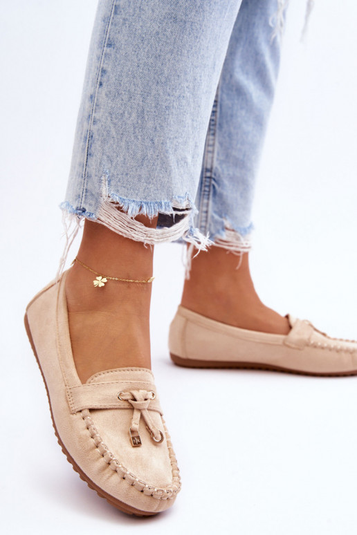 Mocassins clássicos de camurça bege Good Time