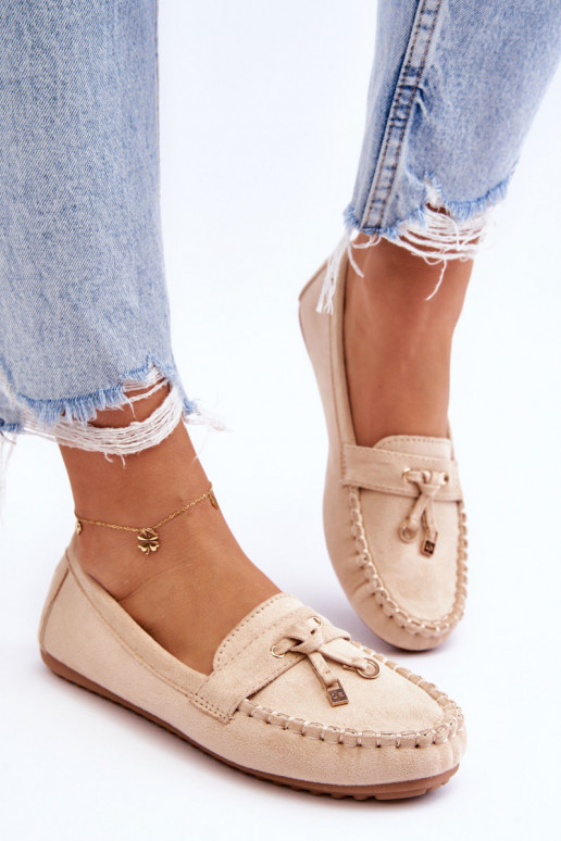 Mocassins clássicos de camurça bege Good Time