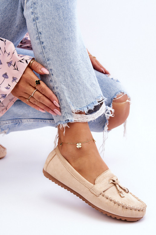 Mocassins clássicos de camurça bege Good Time