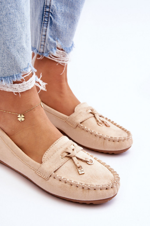 Mocassins clássicos de camurça bege Good Time