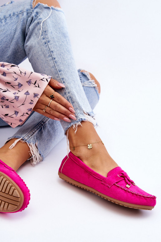 Mocassins clássicos de camurça em rosa Good Time