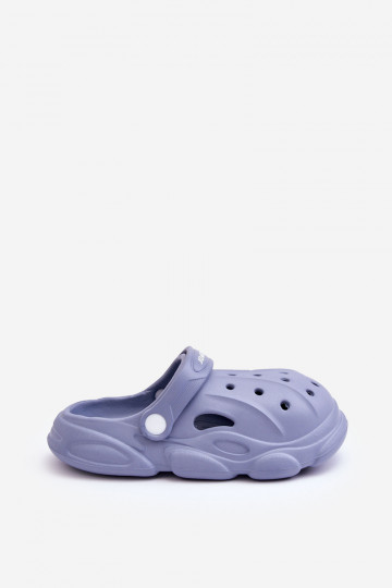 Chinelos infantis tipo Crocs em azul Nublado 2