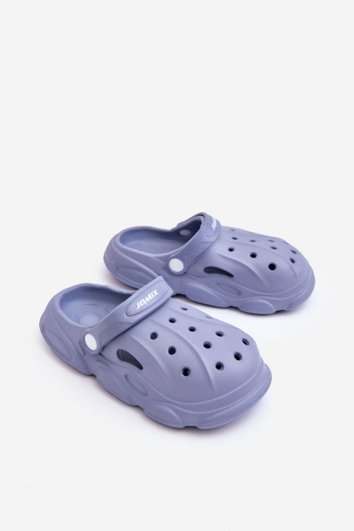 Chinelos infantis tipo Crocs em azul Nublado