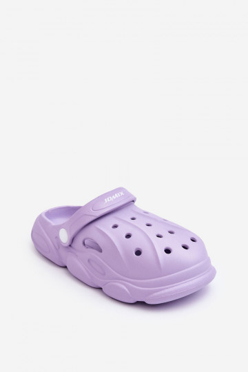 Chinelos infantis Crocs Roxo Nublado