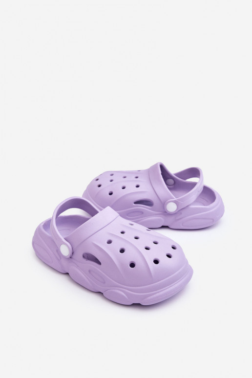 Chinelos infantis Crocs Roxo Nublado Chinelos infantis Crocs Roxo Nublado