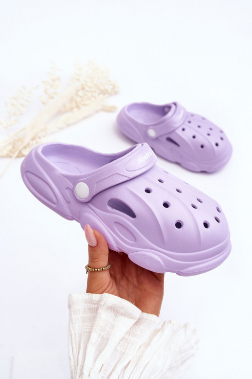 Chinelos infantis Crocs Roxo Nublado Chinelos infantis Crocs Roxo Nublado