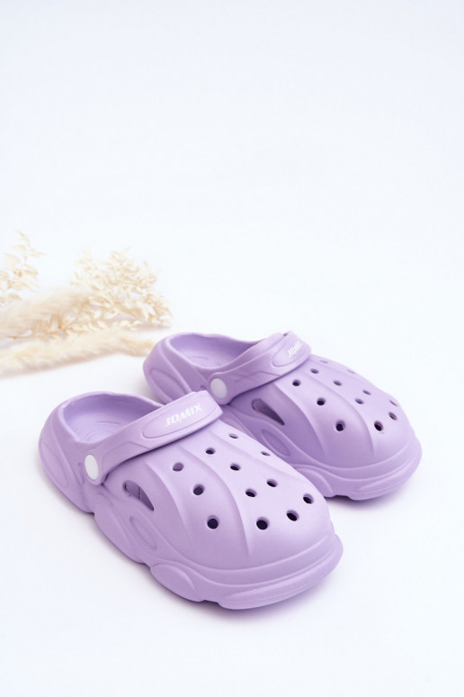 Chinelos infantis Crocs Roxo Nublado Chinelos infantis Crocs Roxo Nublado