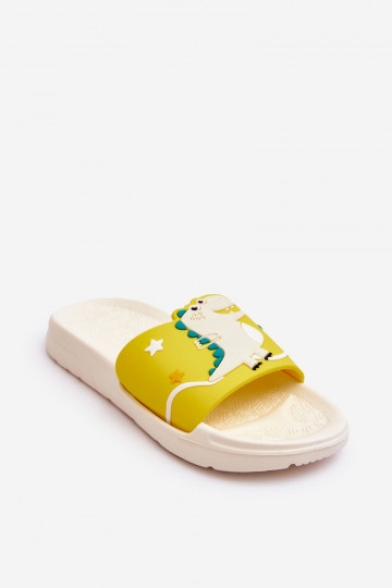 Chinelos infantis T-Rex bege Bernis