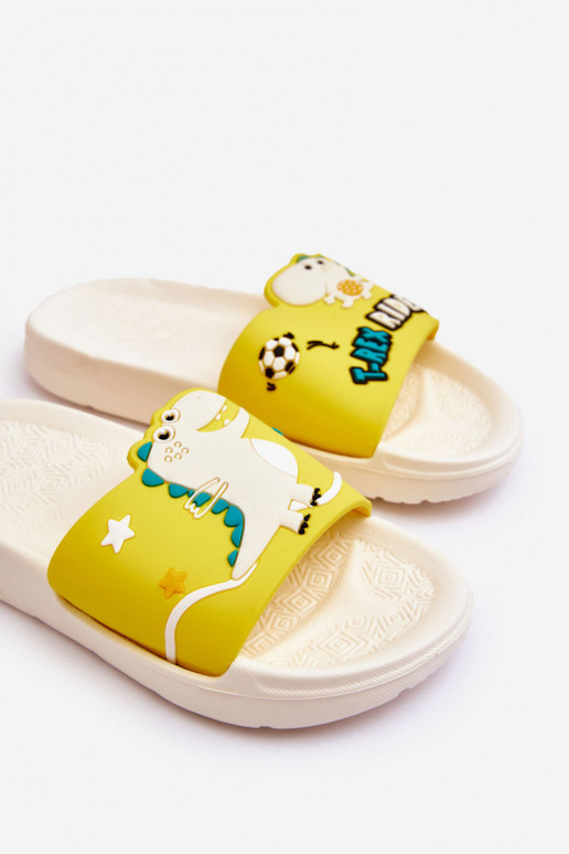 Chinelos infantis T-Rex bege Bernis Chinelos infantis T-Rex bege Bernis