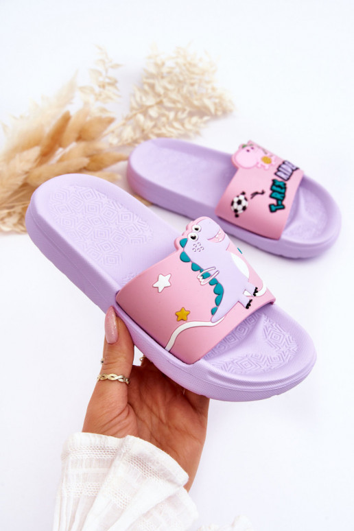 Chinelos infantis T-Rex Roxo Bernis Chinelos infantis T-Rex Roxo Bernis