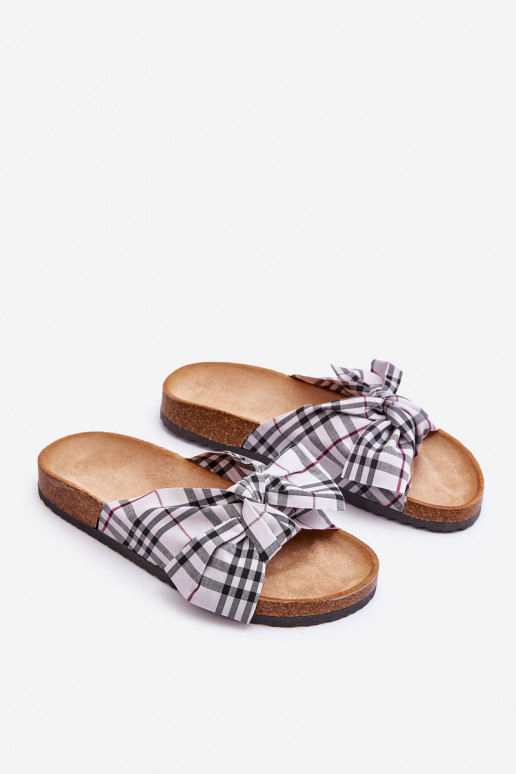 Chinelos com fitas com plataforma em cinza Vero Chinelos com fitas com plataforma em cinza Vero