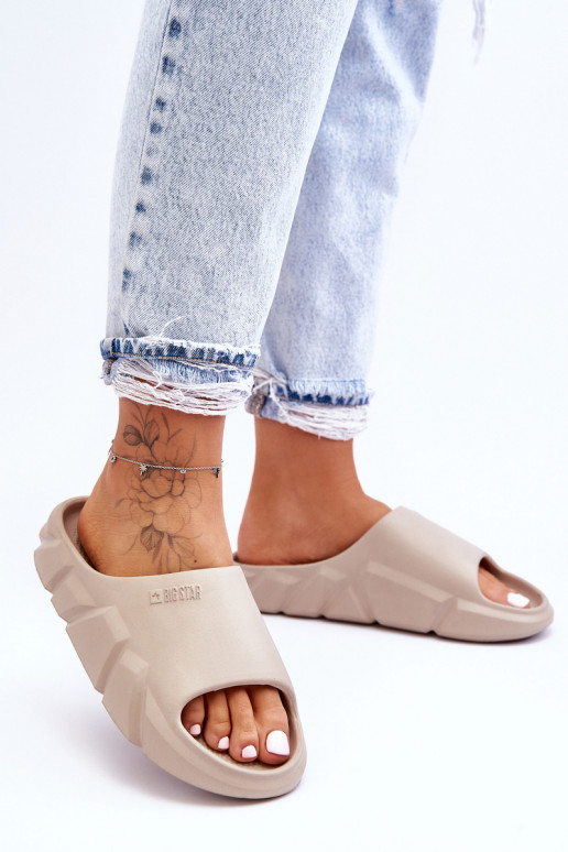 Chinelos Light Light Big Star LL274593 bege Chinelos Light Light Big Star LL274593 bege