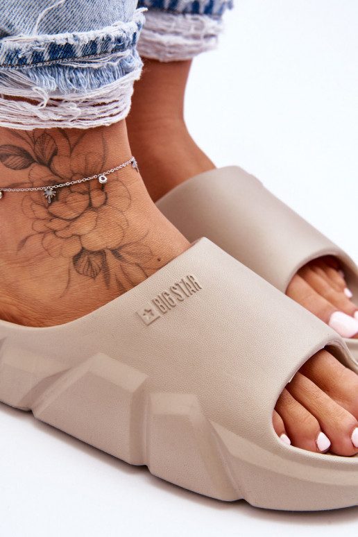 Chinelos Light Light Big Star LL274593 bege Chinelos Light Light Big Star LL274593 bege