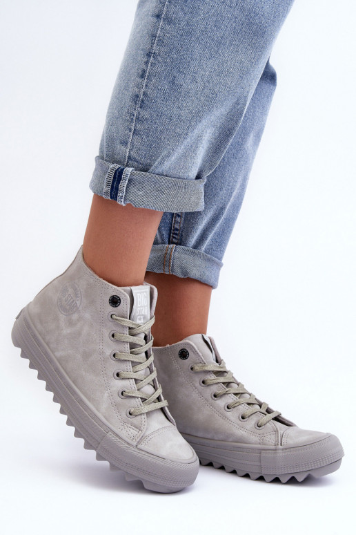 Sapatos de lazer Big Star Alto aquecimento cor cinza GG274070