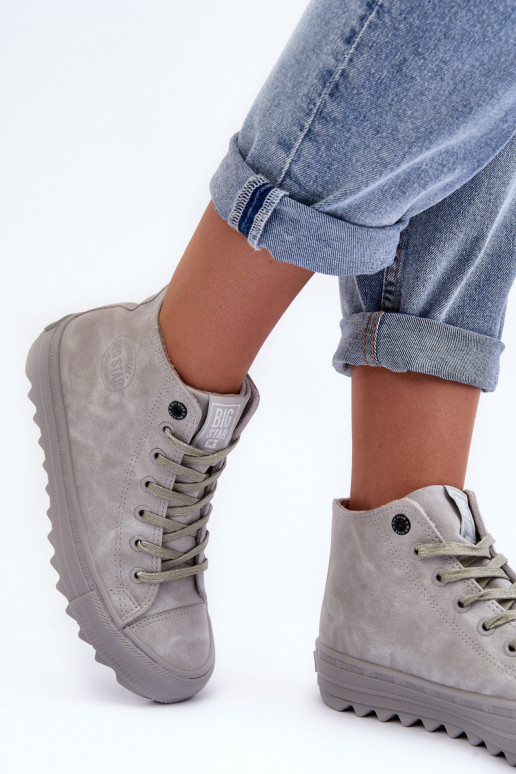 Sapatos de lazer Big Star Alto aquecimento cor cinza GG274070