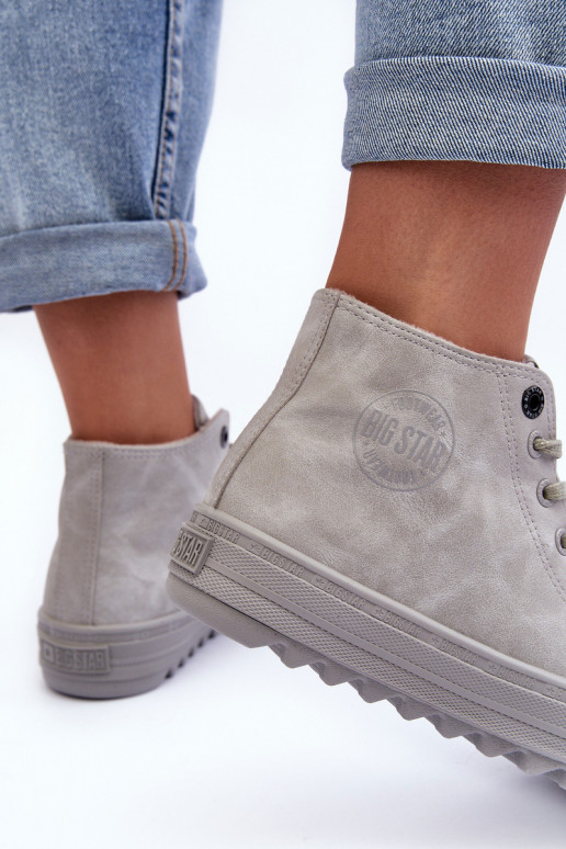 Sapatos de lazer Big Star Alto aquecimento cor cinza GG274070