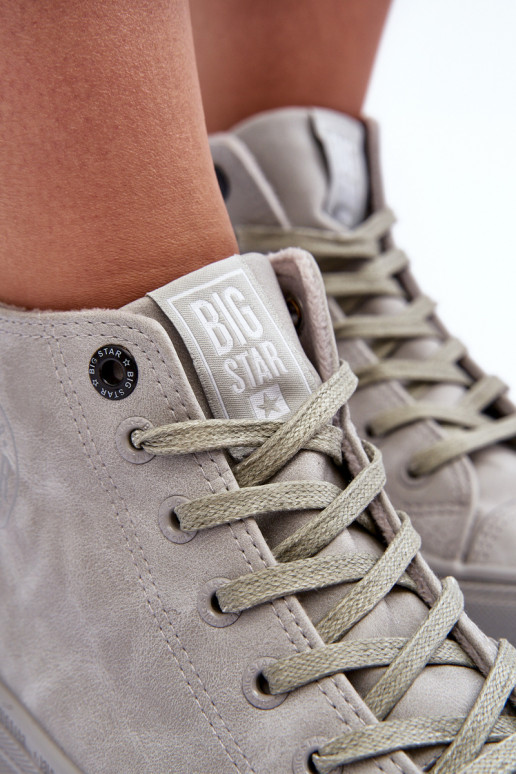 Sapatos de lazer Big Star Alto aquecimento cor cinza GG274070
