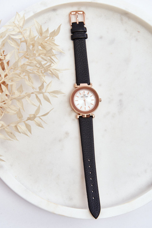 Relógio feminino de couro Giorgio&Dario preto Relógio feminino de couro Giorgio&Dario preto