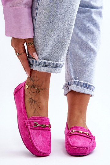 Mocassins clássicos de camurça em Corinell rosa 2