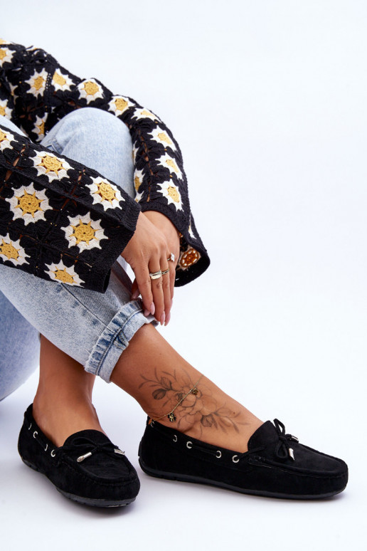 Mocassins elegantes de camurça em Si Passione preto Mocassins elegantes de camurça em Si Passione preto