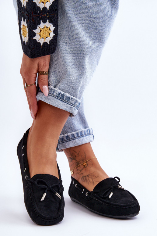 Mocassins elegantes de camurça em Si Passione preto Mocassins elegantes de camurça em Si Passione preto