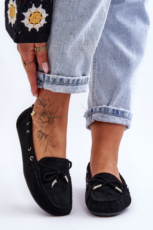 Mocassins elegantes de camurça em Si Passione preto Mocassins elegantes de camurça em Si Passione preto