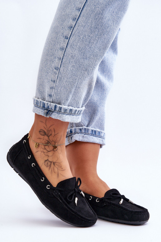 Mocassins elegantes de camurça em Si Passione preto Mocassins elegantes de camurça em Si Passione preto