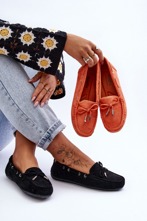 Mocassins elegantes de camurça em Si Passione preto