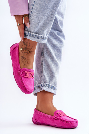 Mocassins de camurça rosa Rabell 2