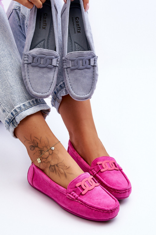 Mocassins de camurça rosa Rabell Mocassins de camurça rosa Rabell