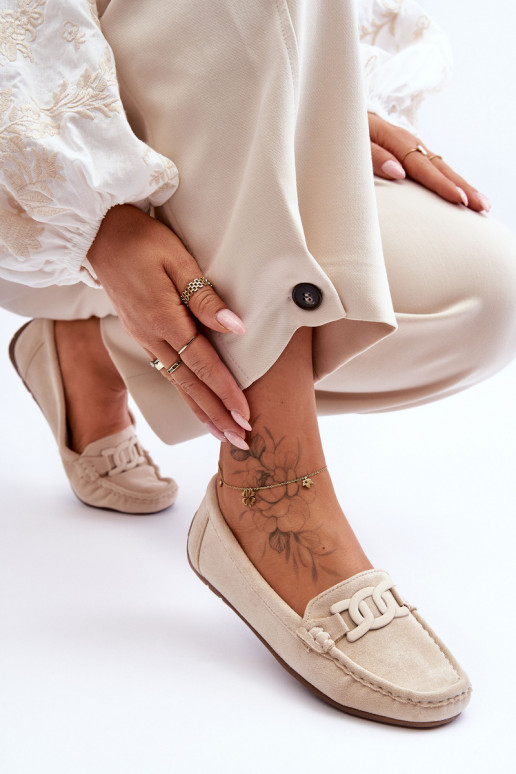 Mocassins de camurça bege Rabell Mocassins de camurça bege Rabell