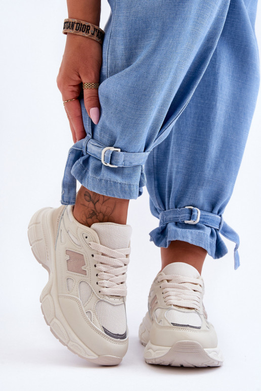 tênis com malha cor bege Venice