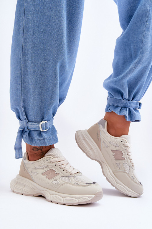 tênis com malha cor bege Venice