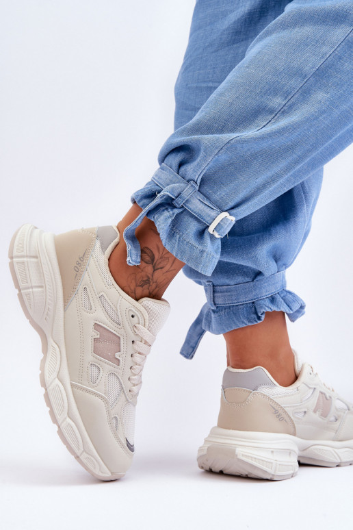 tênis com malha cor bege Venice